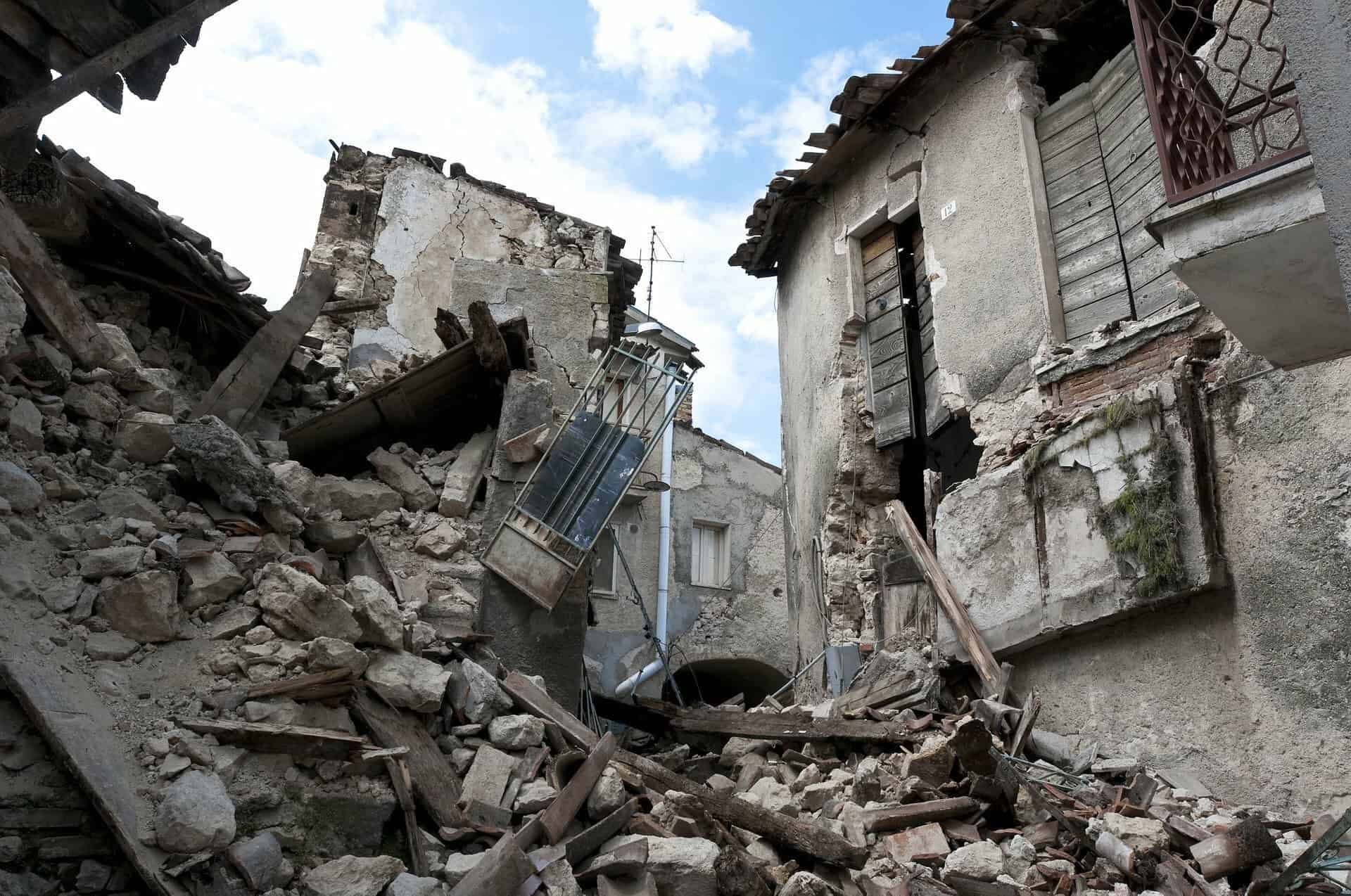 natural disaster earthquake rubble