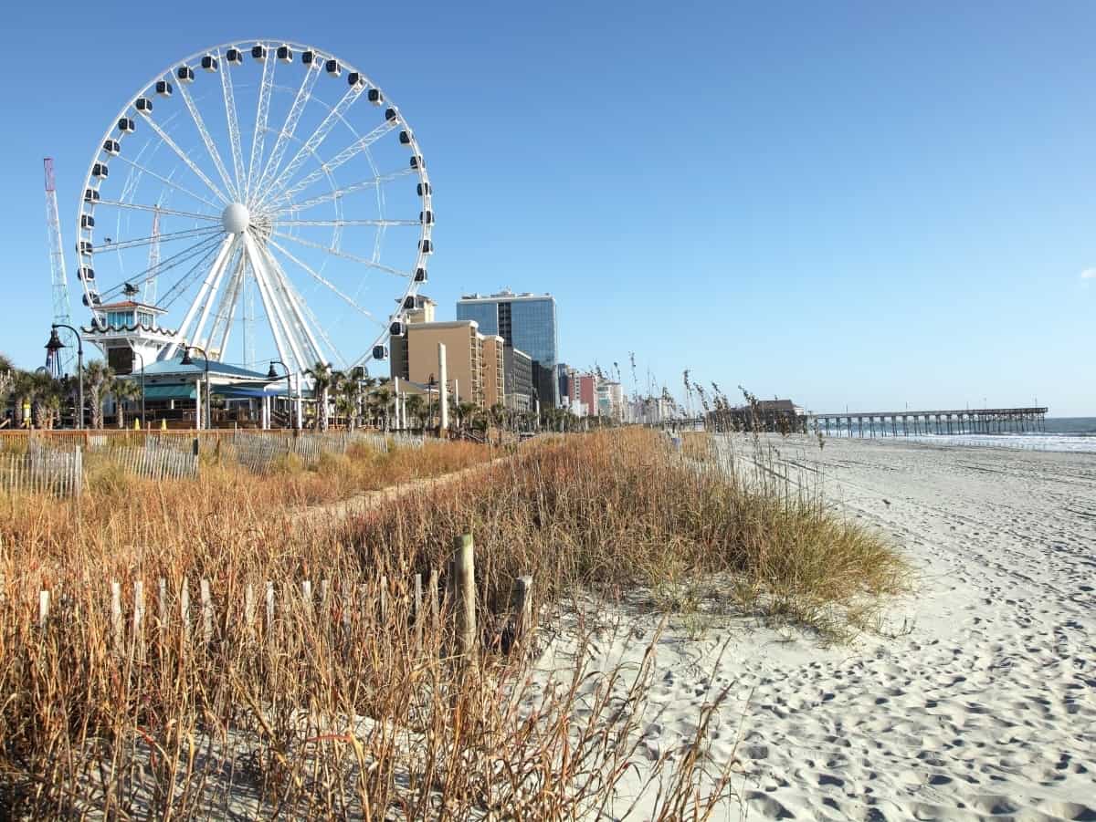 south carolina beach and ferris wheel