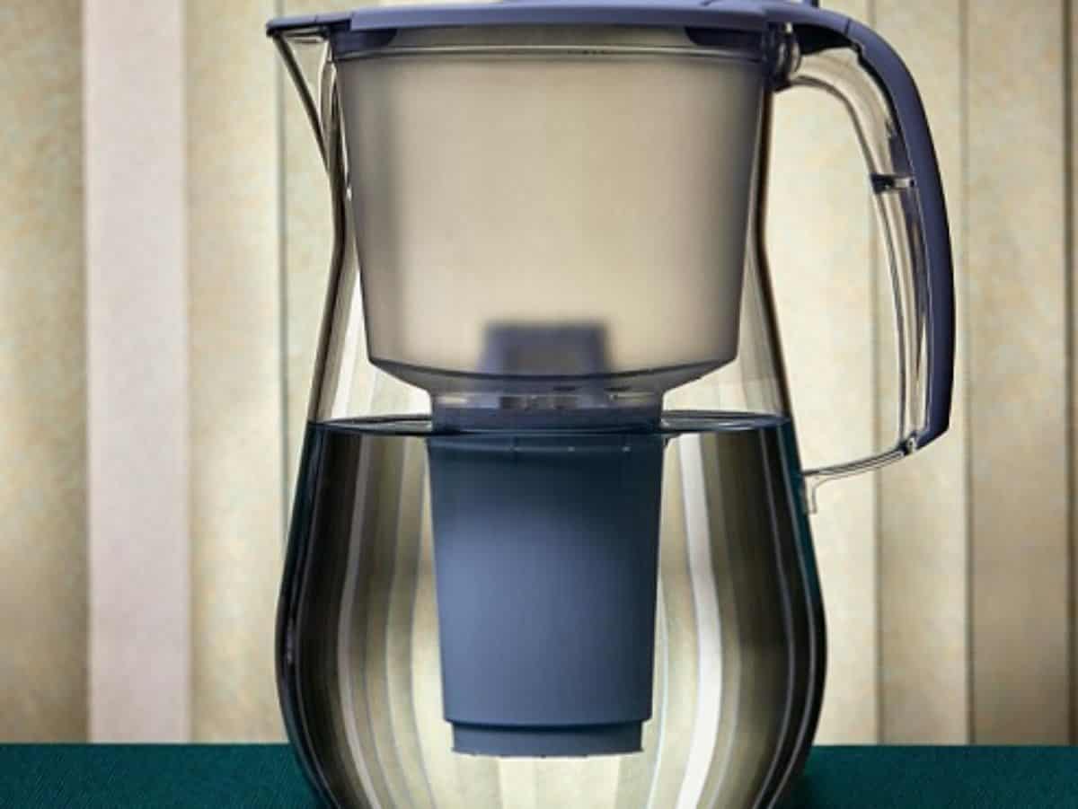 brita water pitcher with blue internal filter