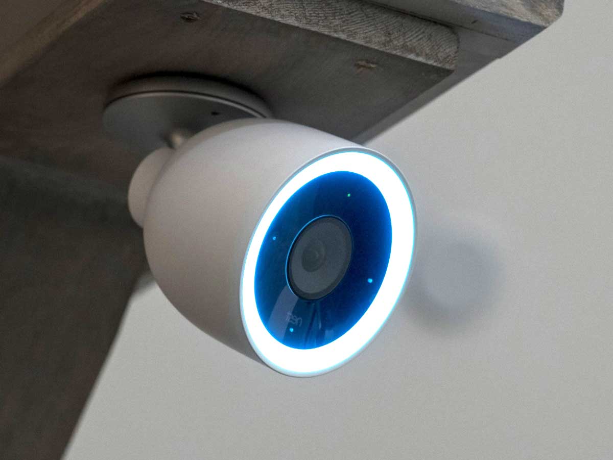 NEST outdoor security camera with LED halo
