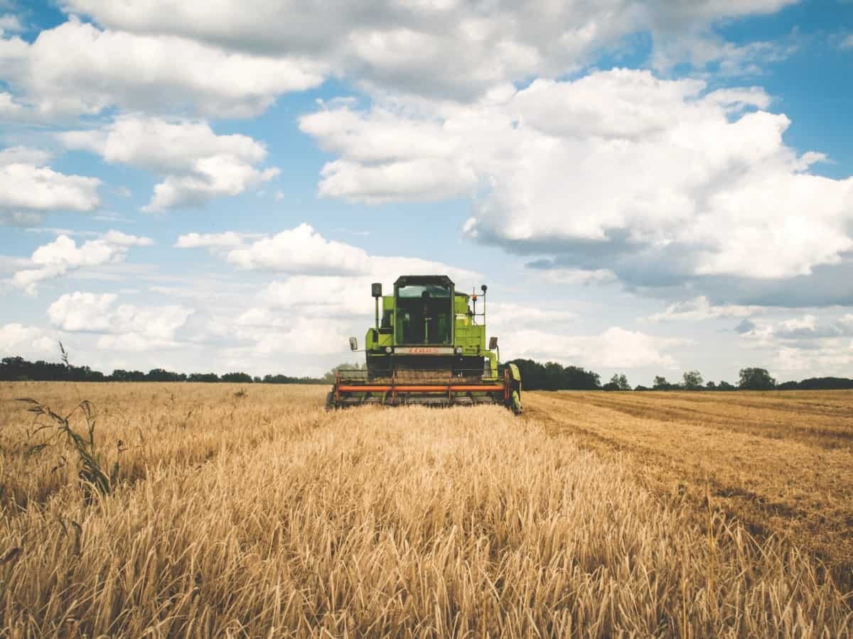 large tractor farming