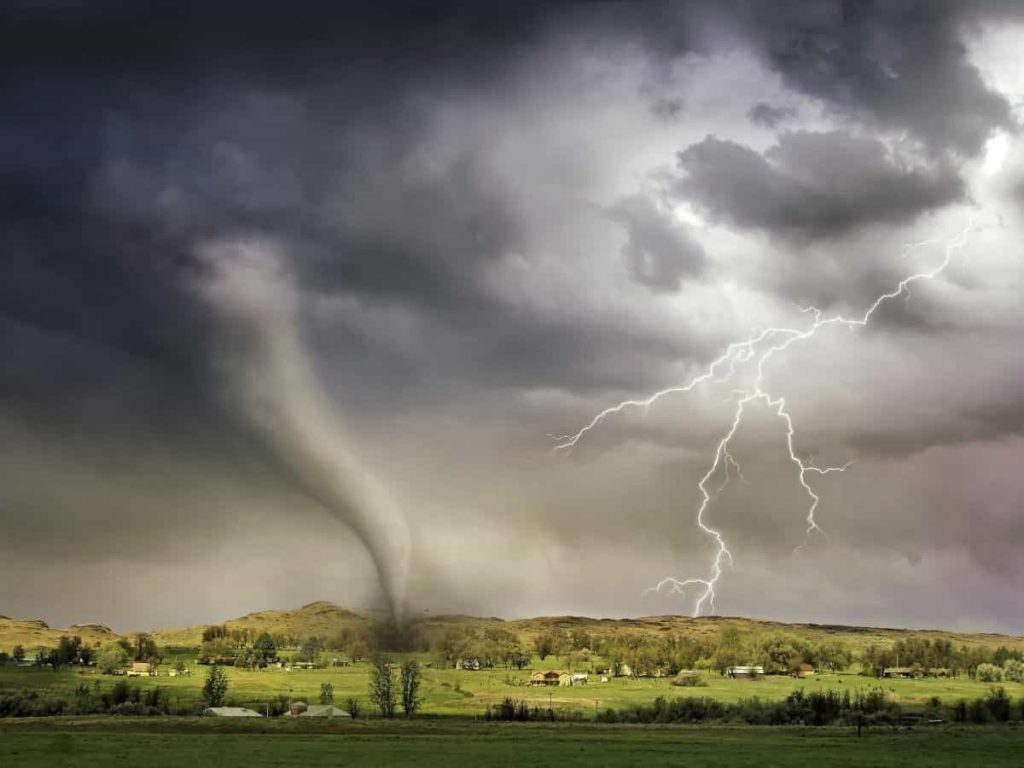 tornado and lightning