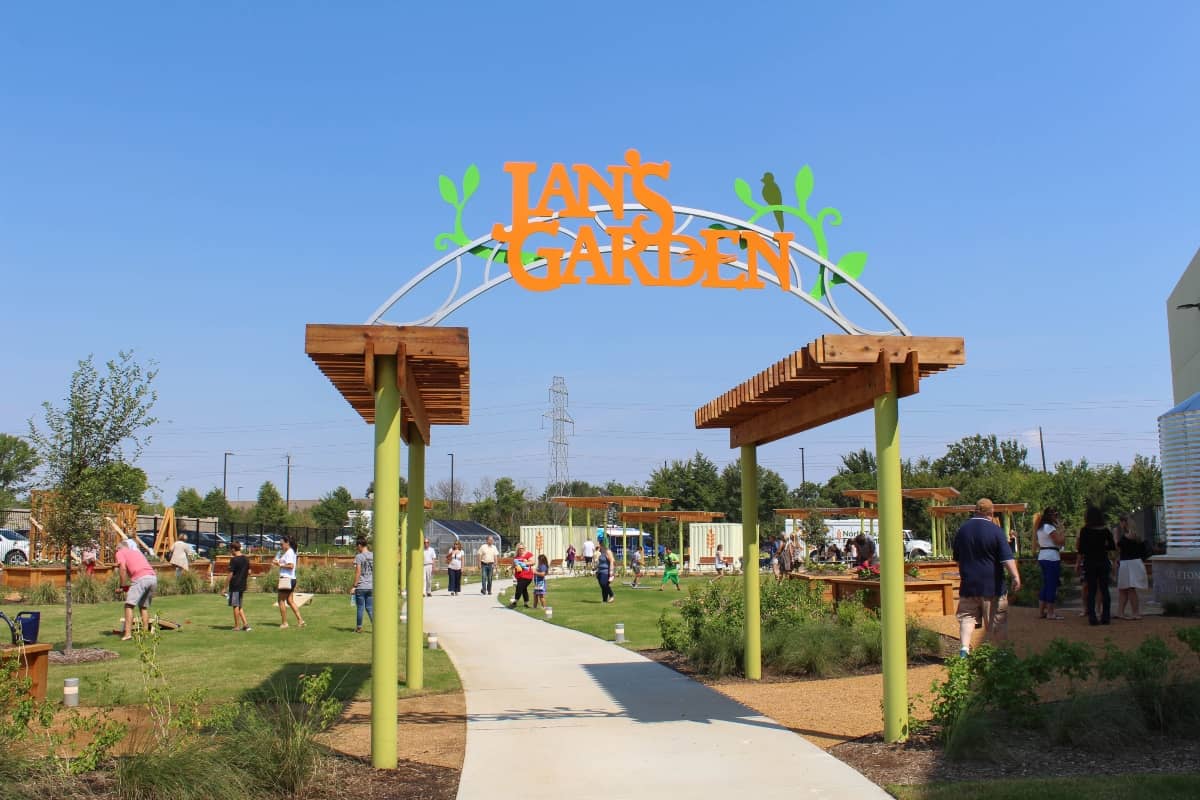 Front view of Jan's Garden, a program at North Texas Food Bank.