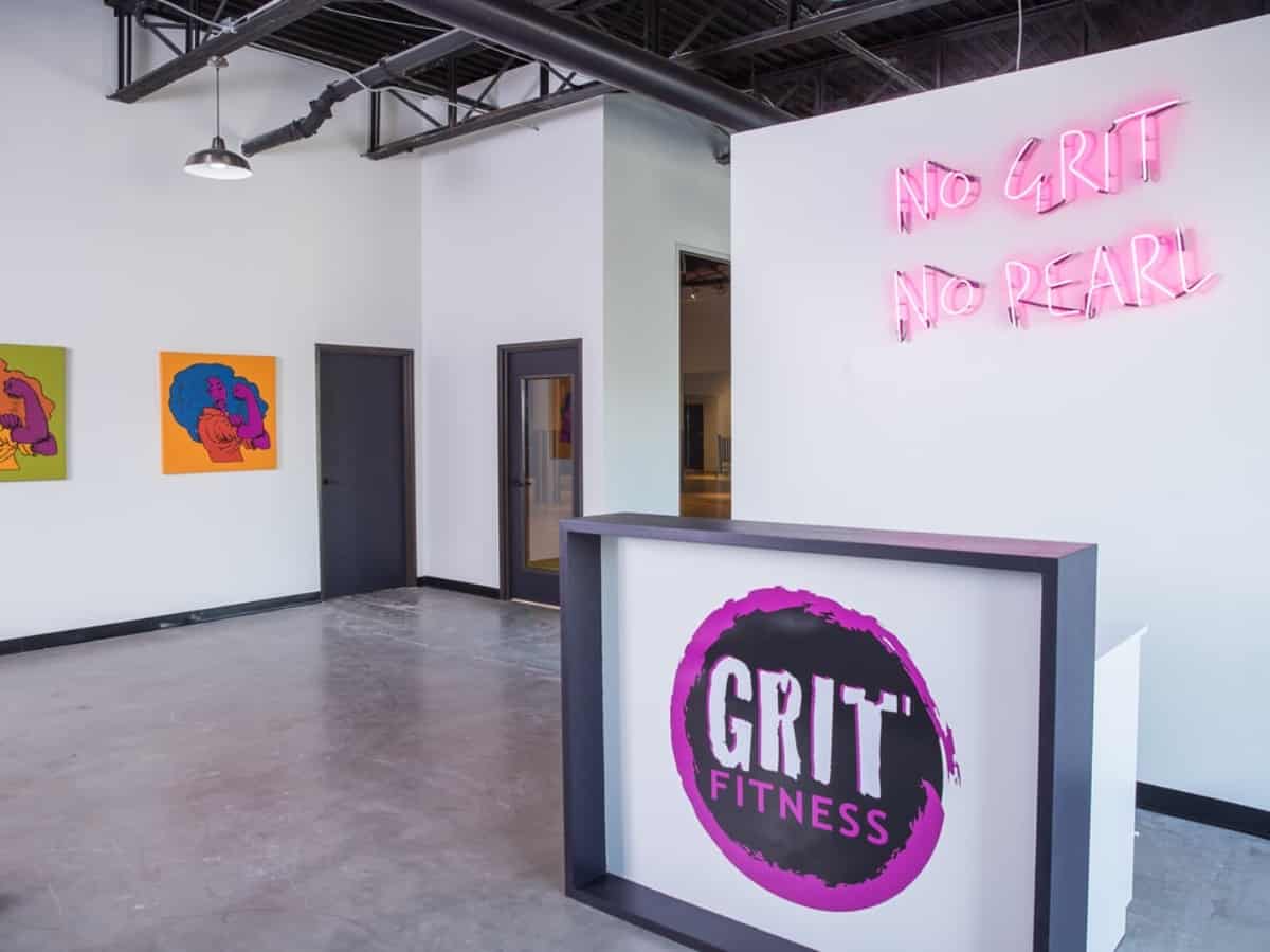 grit fitness sign, a dallas small business