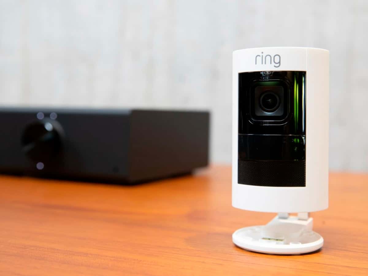 the Ring Stick Up Camera outdoor security camera for home security