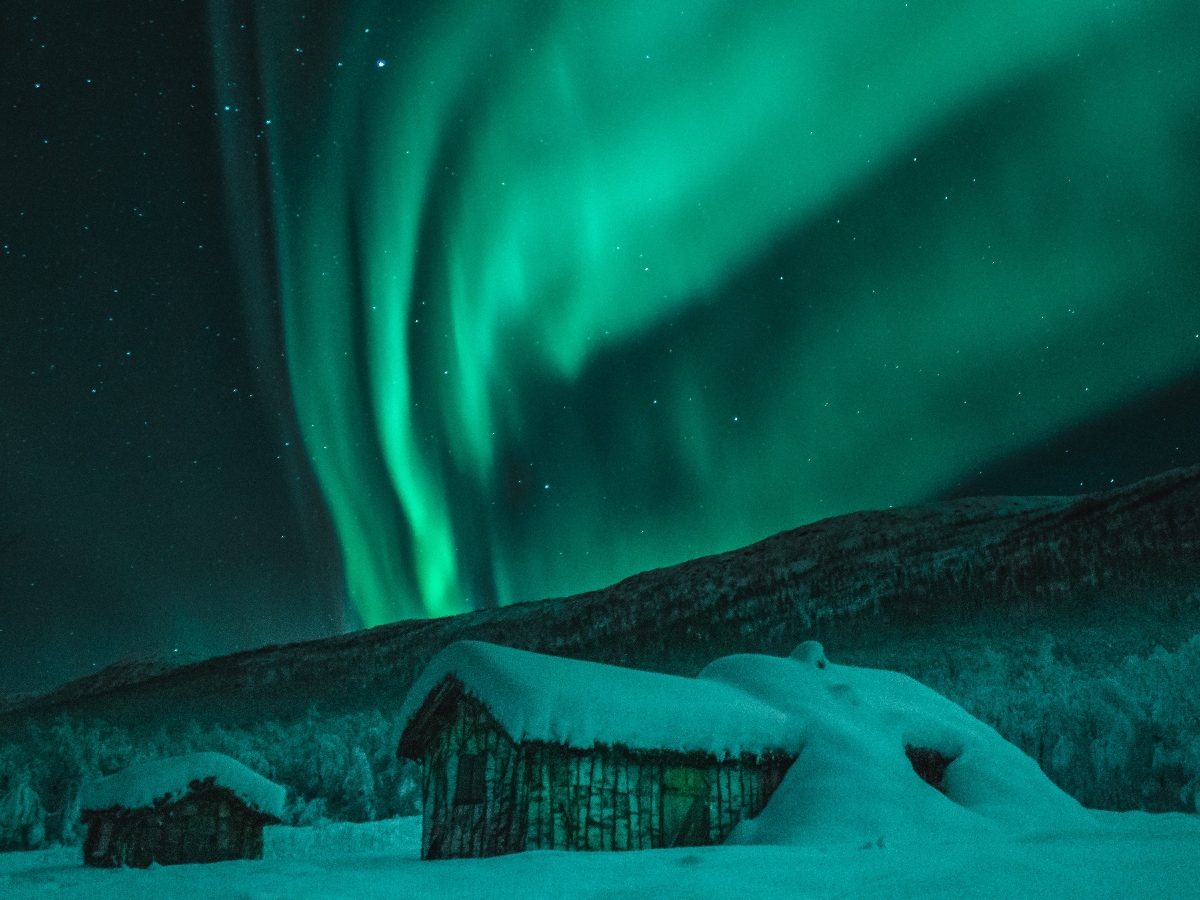 the northern lights as seen in norway, a great and safe place to travel alone