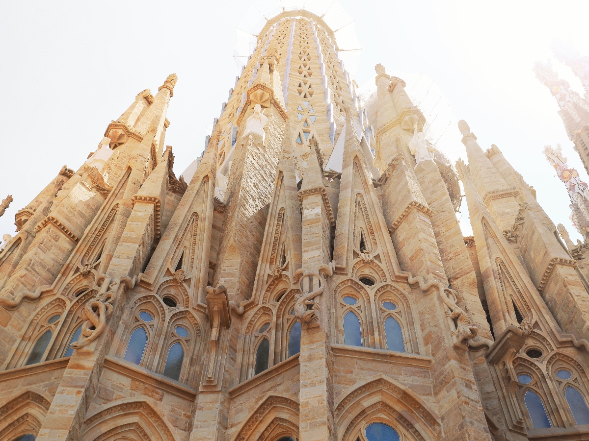 a shot of the Almudena Cathedral in Madrid, Spain. A great place to travel alone