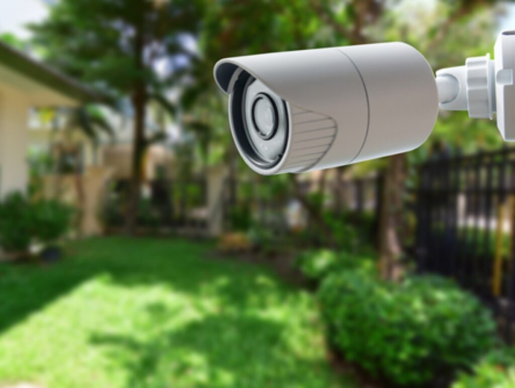 an upclose image of a home security camera