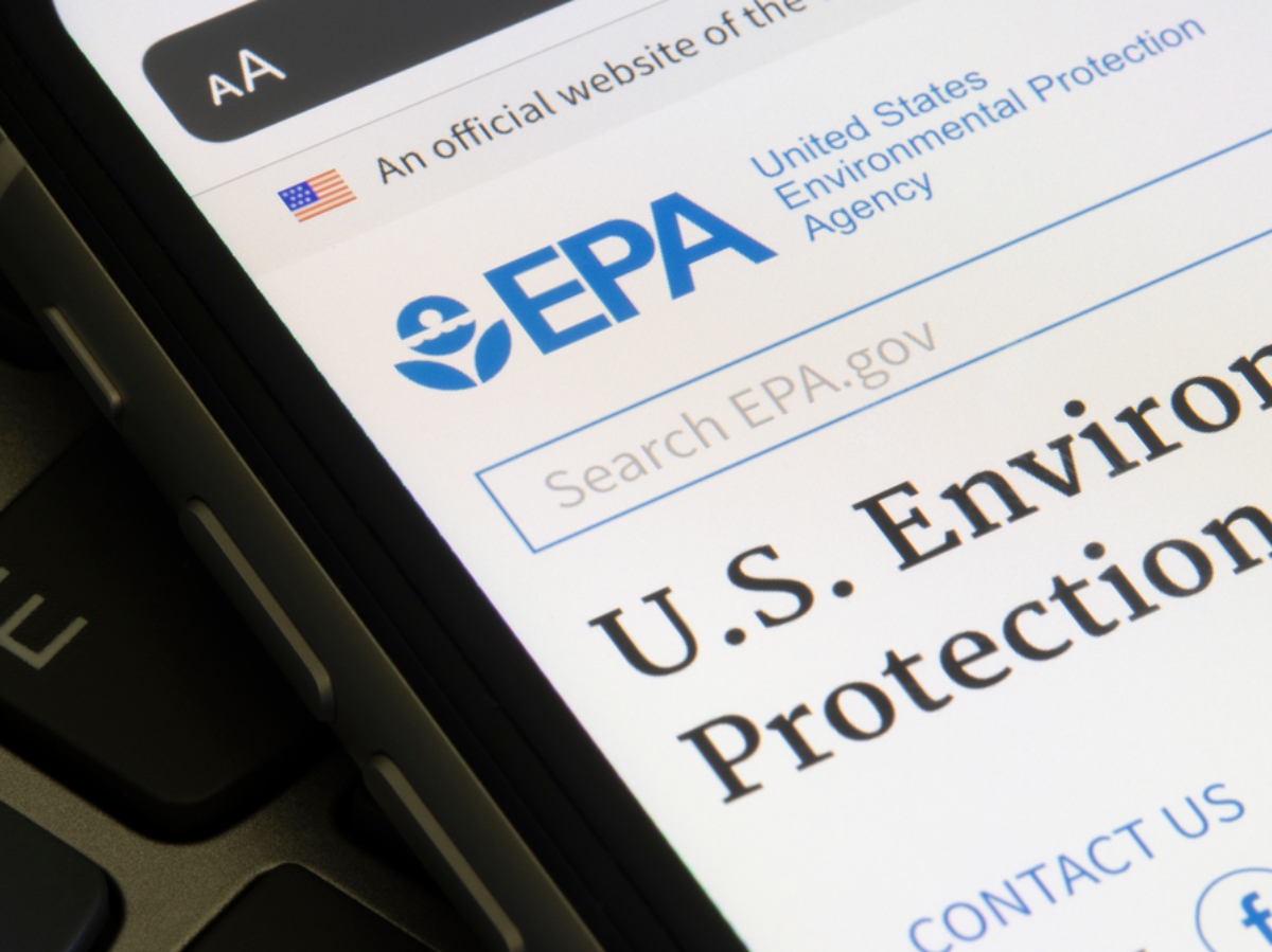 an upclose image of the EPA on a cell phone, laptop, or tablet