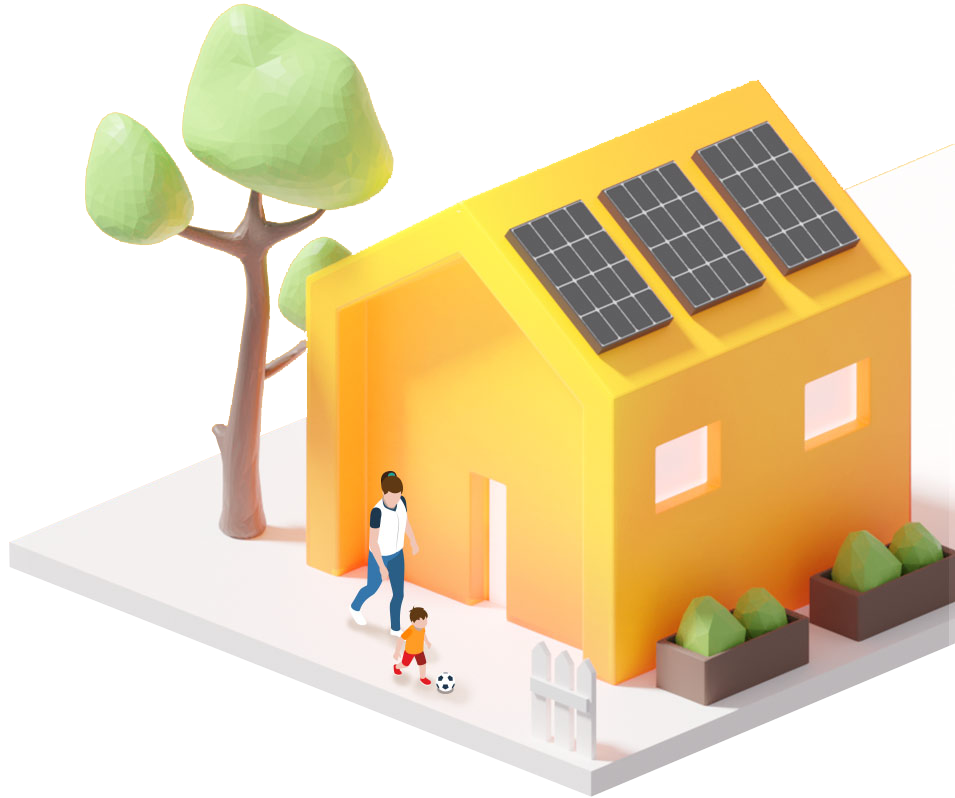 house with solar panels