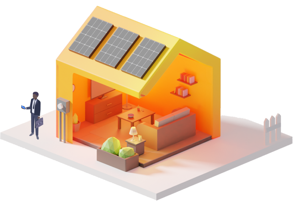 house with solar panels