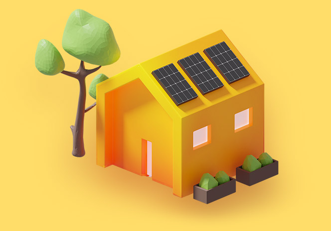 house with solar panels