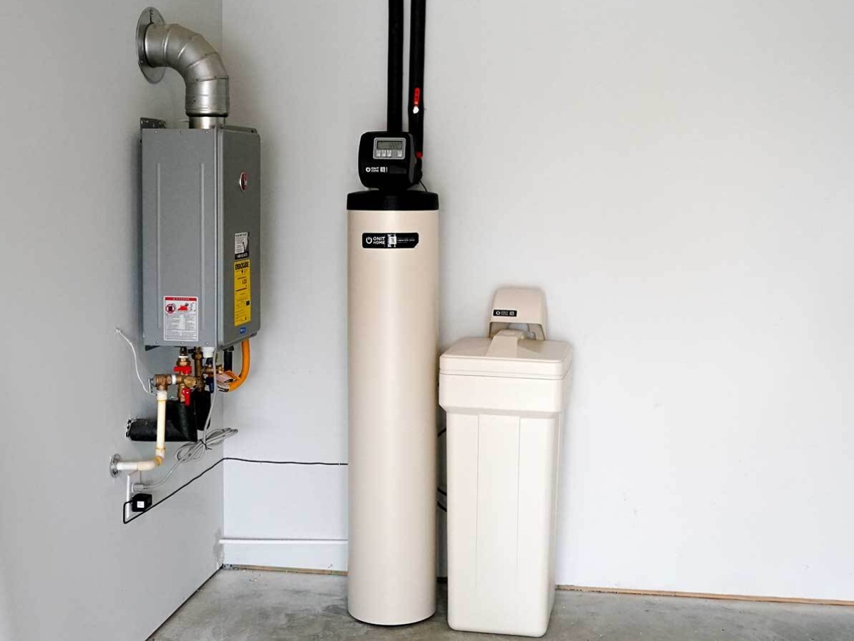 the ONIT Home ranger series water filtration system in a garage
