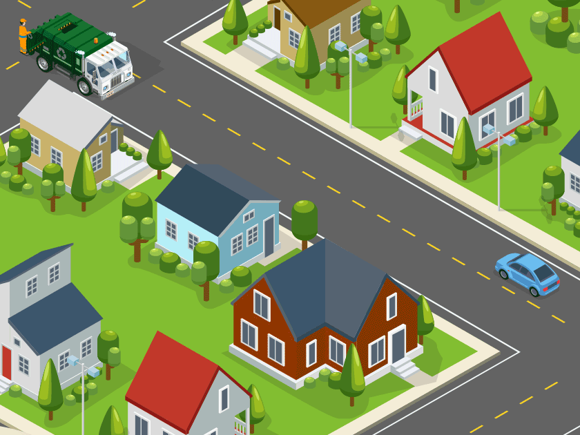 homes on a street