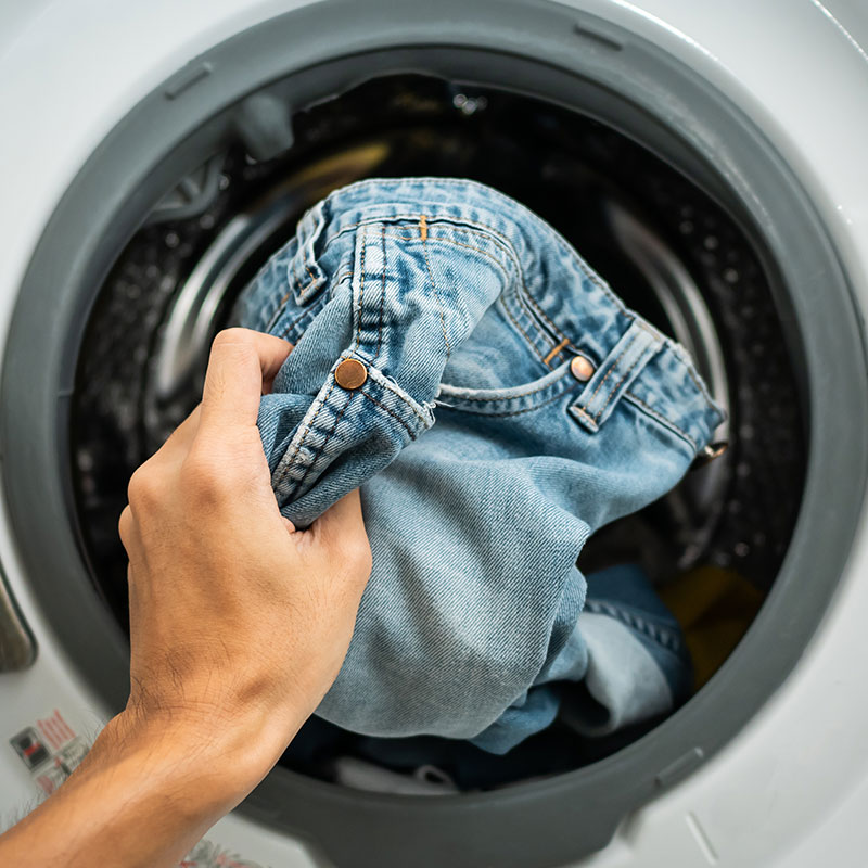 clothes in washer