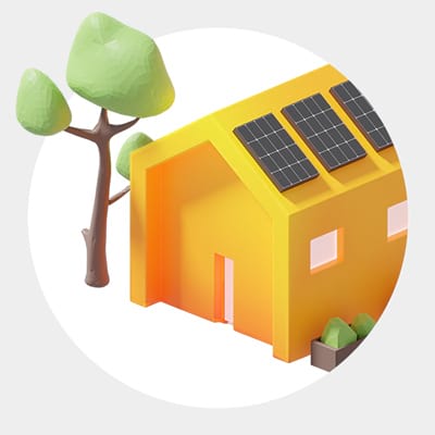 House with solar panels